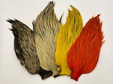 Natural and Dyed Badger Cock Capes, by AM Flytying, Tying Trout and Salmon Flies