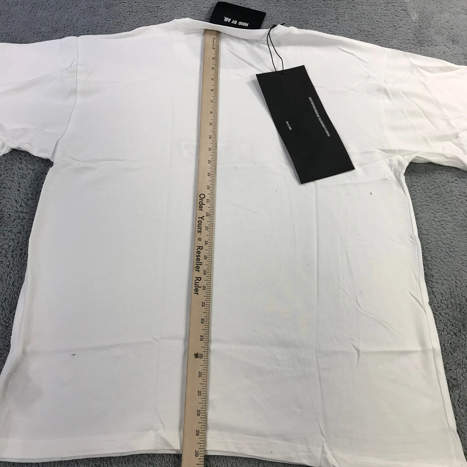 HBA (HOOD BY AIR) Camicia Hood By Air uomo grande HBA bianca grigia manica corta preppy streetwear grigia