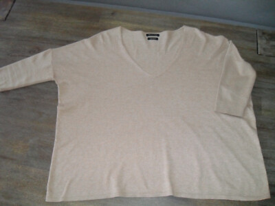 Massimo Dutti Feinstrick Pullover Gr 36/38 Beige  Leicht Lässig Edel Sehr chic