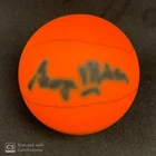 GEORGE MIKAN SIGNED MINIATURE BASKETBALL TENNIS BALL SIZE "AS IS" JSA CERT
