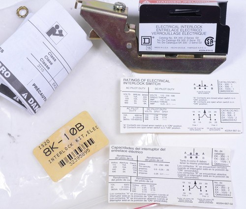 New SQUARE D - Electrical Interlock EK300-2 Series D2