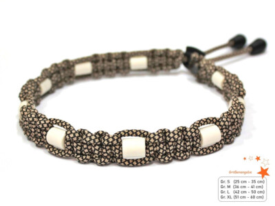 EM Keramik Zeckenhalsband  Zecken und Flohschutz ''Beige Diamonds'' alle Größen