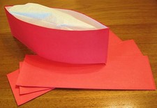 10  SOLID RED Old Fashion Ice Cream Social Soda Jerk Paper Hats Party Planner