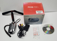 CANON FS10 A 48x Digital Video Camcorder In Box With Extras AS IS NOT WORKING