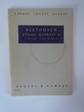 Beethoven String Quartet 4 C Minor Op 18 No 4 Hawkes Pocket Guide FREE POST