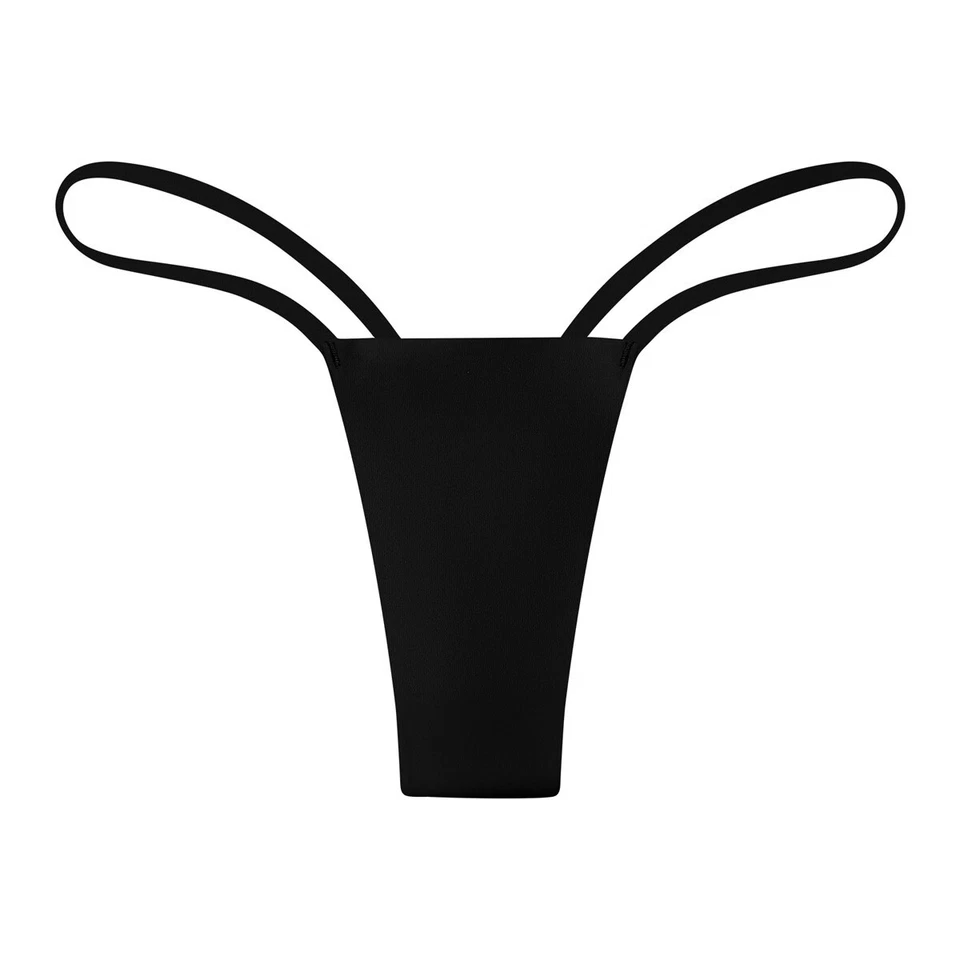 Paquete de 6 bragas de tanga micro tanga sin costuras cintura baja ropa interior calzoncillos para mujer Foto 3 de 4