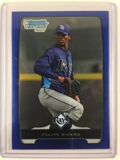 2012 Bowman Chrome Prospects Blue Refractor Felipe Rivero Vasquez /250 Pirates