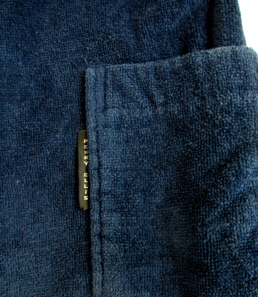 Perry Ellis Terrycloth Baño Envoltura Kilt Azul Toalla Falda Para Hombre Peso Pesado GROSO Foto 4 de 4