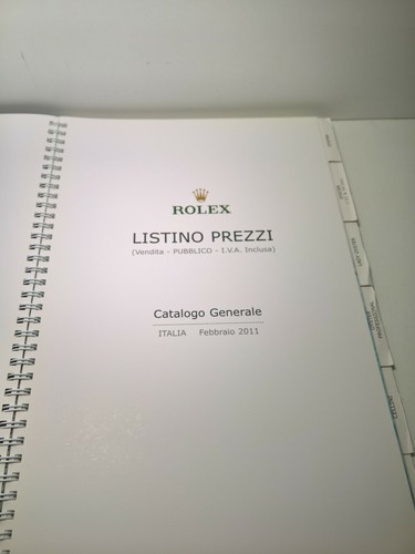ULTRA RARE VINTAGE ROLEX DEALER PRICE LIST MASTER 2011 - Picture 2 of 7