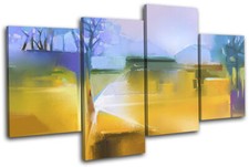 Oil Painting Abstract Meadow Landscapes MULTI CANVAS WALL ART Picture Print