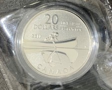 2011 $20 Dollars Silver Commemorative Proof Coin Canada Canoe [FACTORY SEALED]!