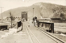 Ledge & Coxton Bridge Pittston PA Pennsylvania 1907 RPPC Photo Postcard COPY