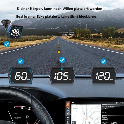 Auto GPS HUD Head Up Display Digital MPH Tachometer Geschwindigkeitsmesser - Bild 12 von 16