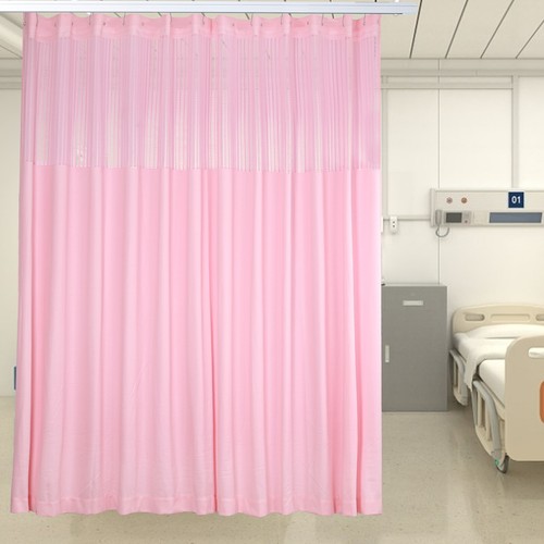 Hospital Privacy Cubicle Curtain w/ Mesh Top 12*8ft Clinic Room Divider Curtain - Picture 12 of 26