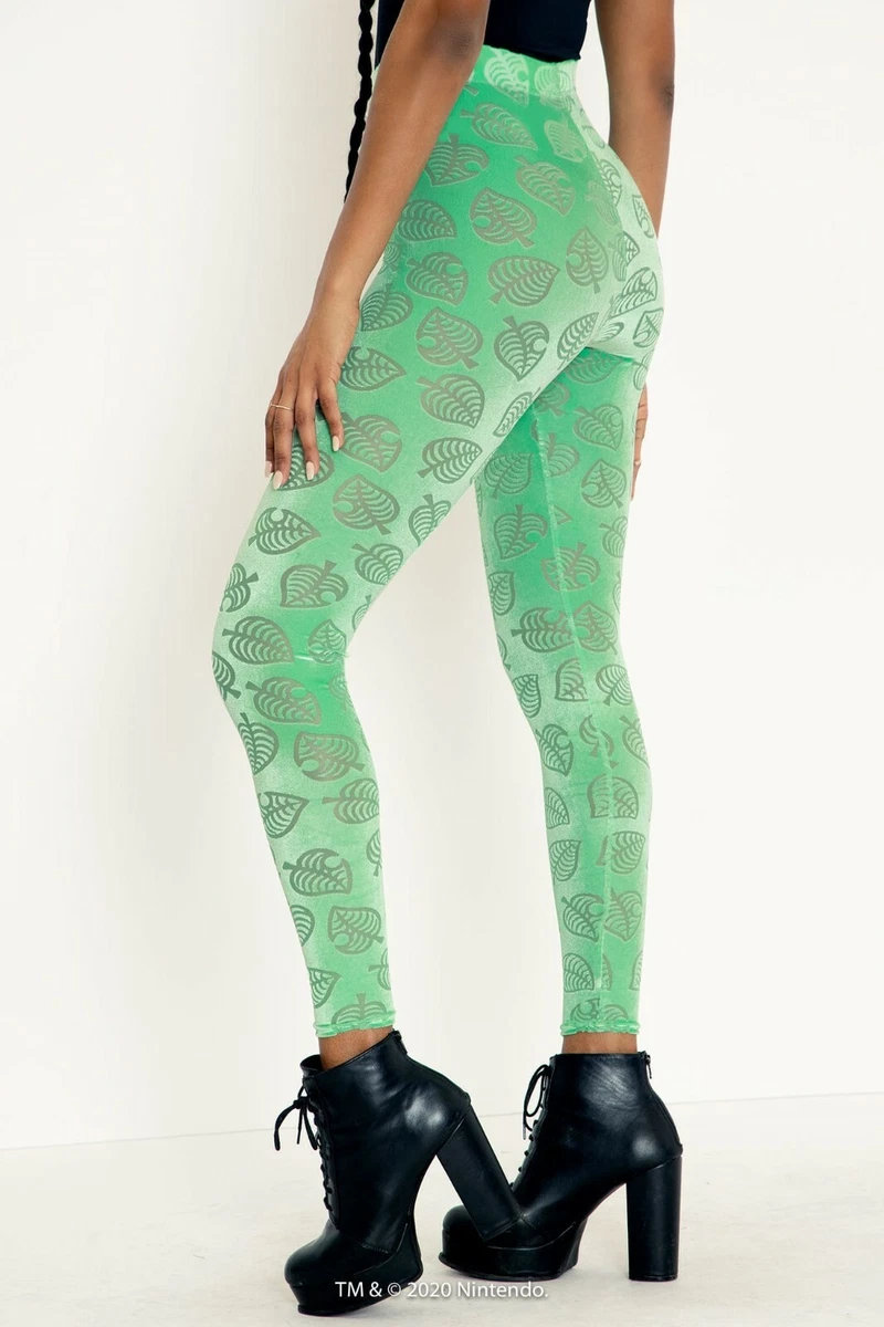 Green leaf leggings top