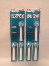 LOT OF 2 CVS ORAL-B Power Compatible Replacement Brushheads NIP 6 in Total