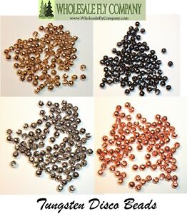 100 Tungsten Slotted Disco Beads - Pick Size &amp; Color