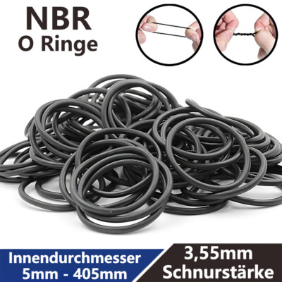 O-Ring ID 5mm-405mm Schnurstärke 3,55mm NBR 70 Dichtring Dichtungsring Gummiring