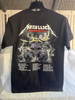 超レアXL！メタリカ WORLD WIRED TOUR 2018 Tシャツ Metallica World Wired Tour 2018-19 Men's Double Sided T-Shirt NWOT