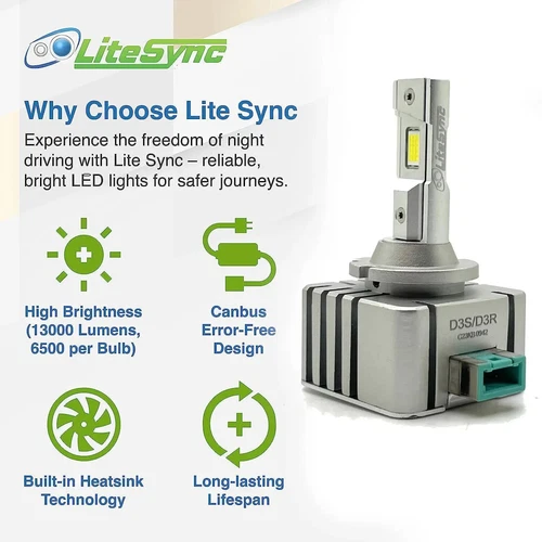 LiteSync D3S LED Bulbs Xenon HID Gas Discharge For Land Rover Range Rover 10-On - Picture 6 of 12