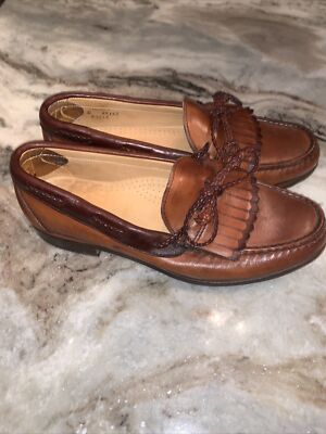 ALLEN EDMONDS Shoes Men 9C Loafers WOODSTOCK Slip-on Brown  display picture 2