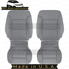 2014-2019 Fits Chevy Silverado Driver/Passenger Top/Bottom Cloth Seat Cover Gray