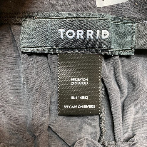 Torrid Wide Leg Pants Women's 00 Gray Baggy Loose Lightweight Cropped Boho - Picture 3 of 6