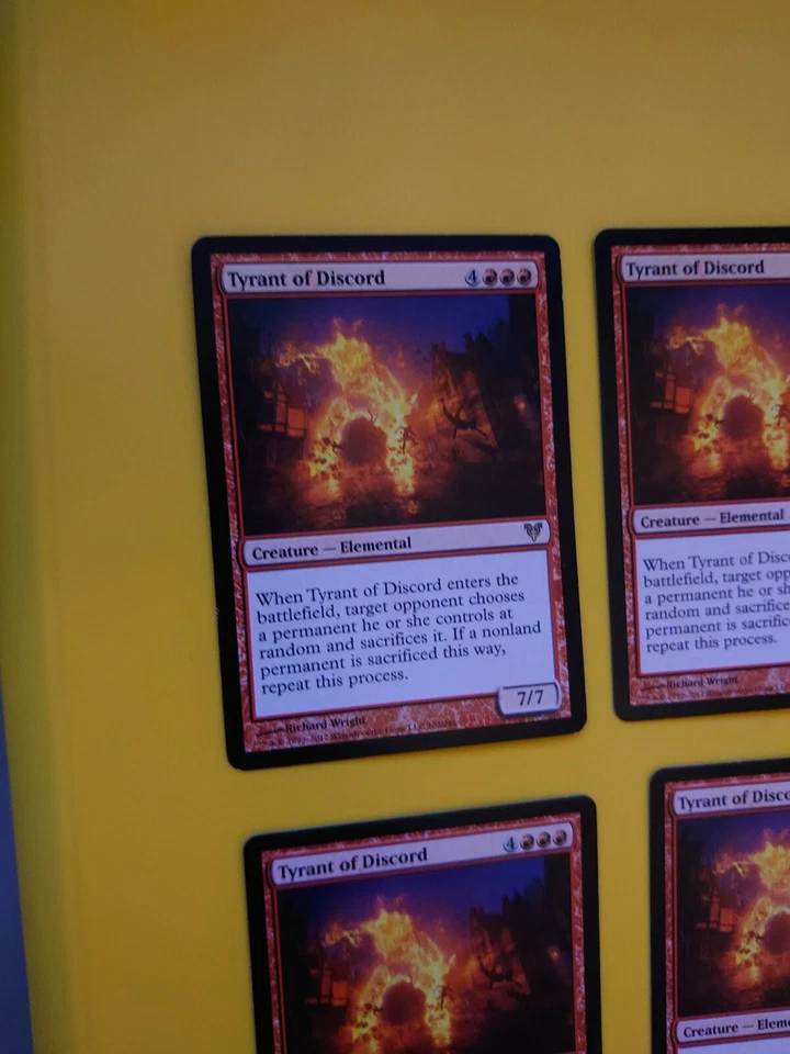 MTG Card. Tyrant of Discord. playset. Avacyn Restored rare elemental - Image 4 of 4
