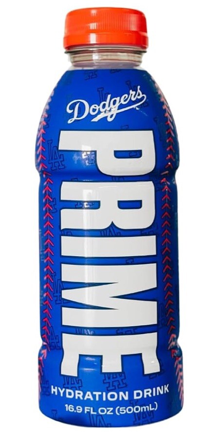 Blue LA Dodgers Prime Hydration Drink 16.9 FL OZ x 1 Limited