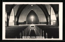 Eerbeek, Ned. Her. Church, interior view with altar, postcard