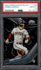 2023 Topps Chrome Black Corbin Carroll PSA 10 Rookie Base #93 Diamondbacks