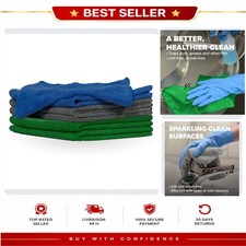 Microfiber Cleaning Cloths 16x16 in Lint Free Reusable Towels for Home Car
