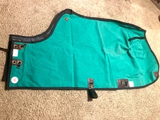 New BIG D 76" Open Front Horse STABLE BLANKET Green with black trim