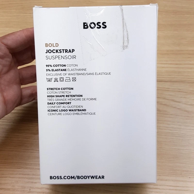 Paquete de 3 correas deportivas Hugo Boss para hombre XL negras mezcla de algodón logotipo Foto 4 de 4