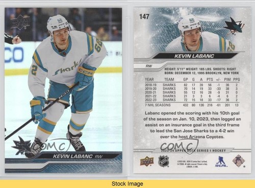 2023-24 Upper Deck Series 1 Silver Foil Kevin Labanc #147 READ 0qr0 - Bild 3 von 3