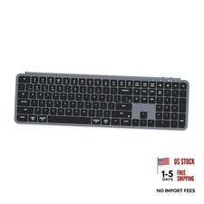 B6 Pro Ultra-Slim Full-Size Wireless Keyboard - - Numeric Keypad Space Gray
