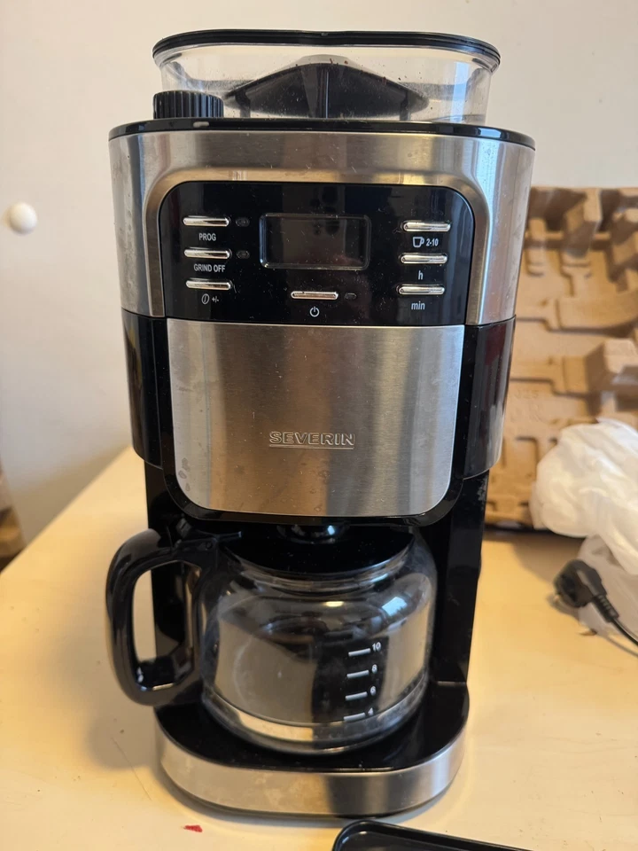 Severin KA 4813 Kaffeemaschine mit Mahlwerk LED-Display Timer Edelstahl Gebrauch - Bild 4 von 4