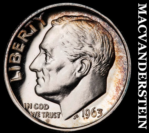 1963 Silver Roosevelt Dime-Choice Gem Proof Lustrous No Reserve #i5826