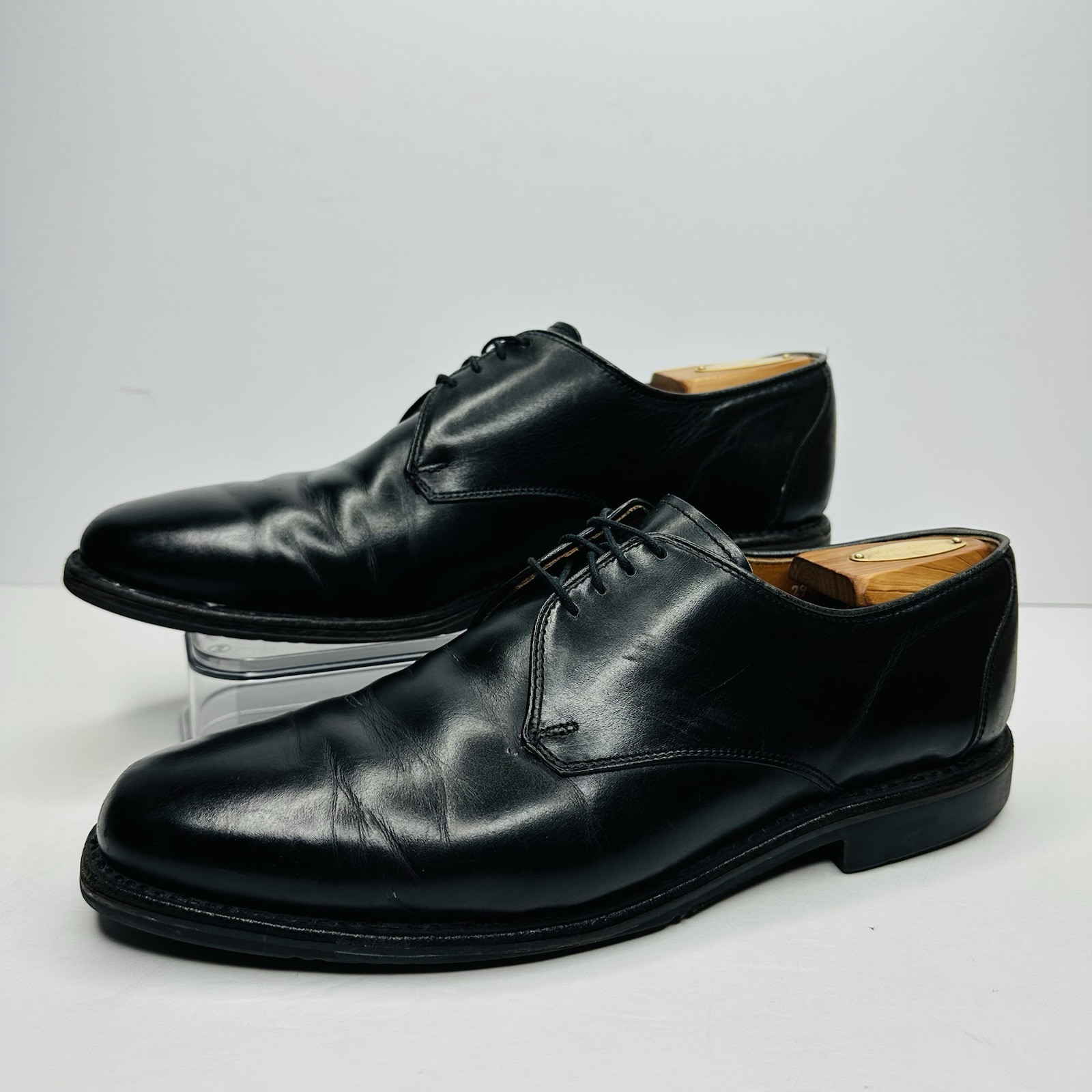SAOLA Scarpe eleganti Allen Edmonds Joplin Derby da uomo taglia 9 5 nere made in USA in pelle