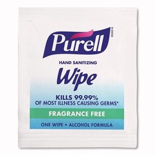 Purell 90211M IND Wrapped Premoistened Sanitizing Hand Wipes - WHT 1000/CT New