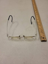 Vintage Eyeglasses Frames Silver Tone Metal Wire Rim Glasses Frame Spectacles