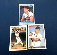 1992 Donruss, Bowman, Upper Deck Baseball Ryan Klesko 3 Card Lot Set Break NM