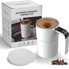 Magnetic Self Stirring Coffee Mug Rechargeable LCD Thermometer CupTravel / Offic