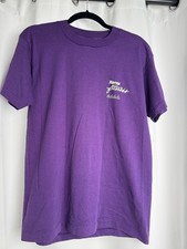 Vintage USA Made SCREEN STARS Xerox Fitness T Shirt Purple size L single stitch