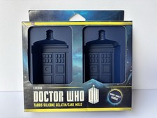 NEW Doctor Who Tardis Silicone Gelatin Cake Mold Set Of 2 BBC Think Geek