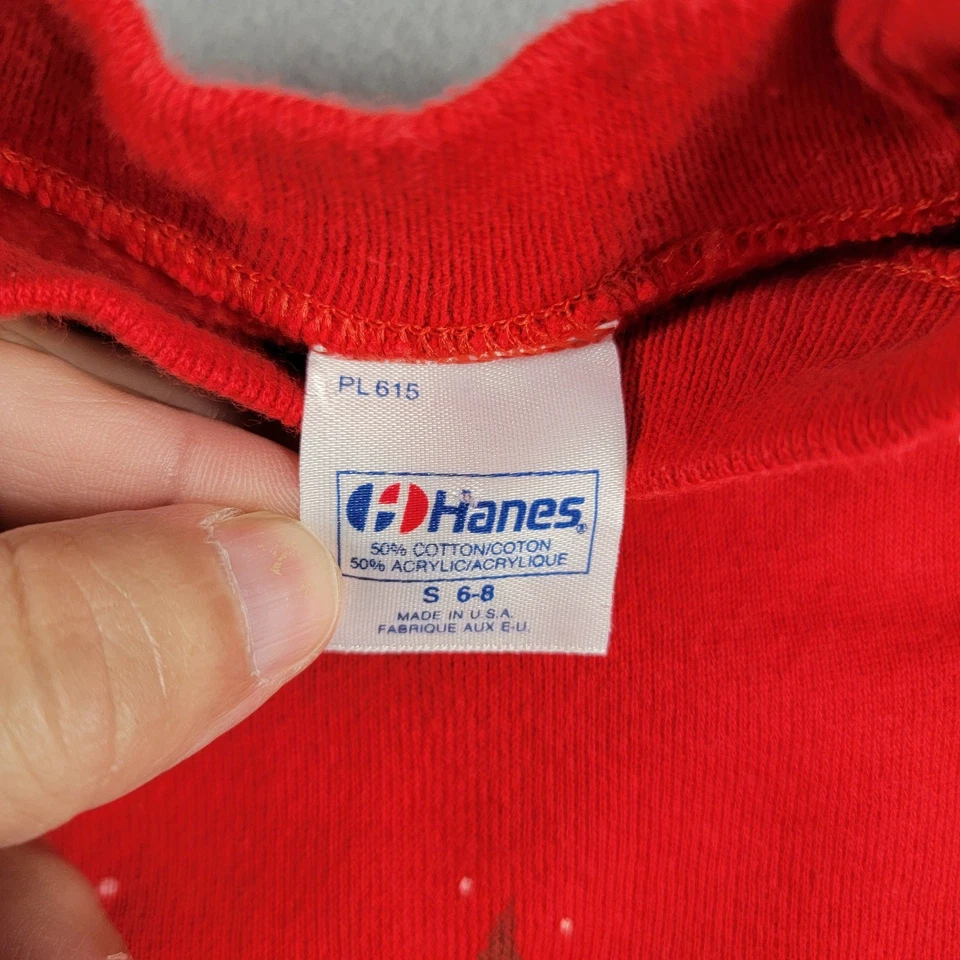 Sudadera Navidad Vintage Años 80 Niños Talla S (6-8) Roja Mangas Largas (285) Foto 3 de 4