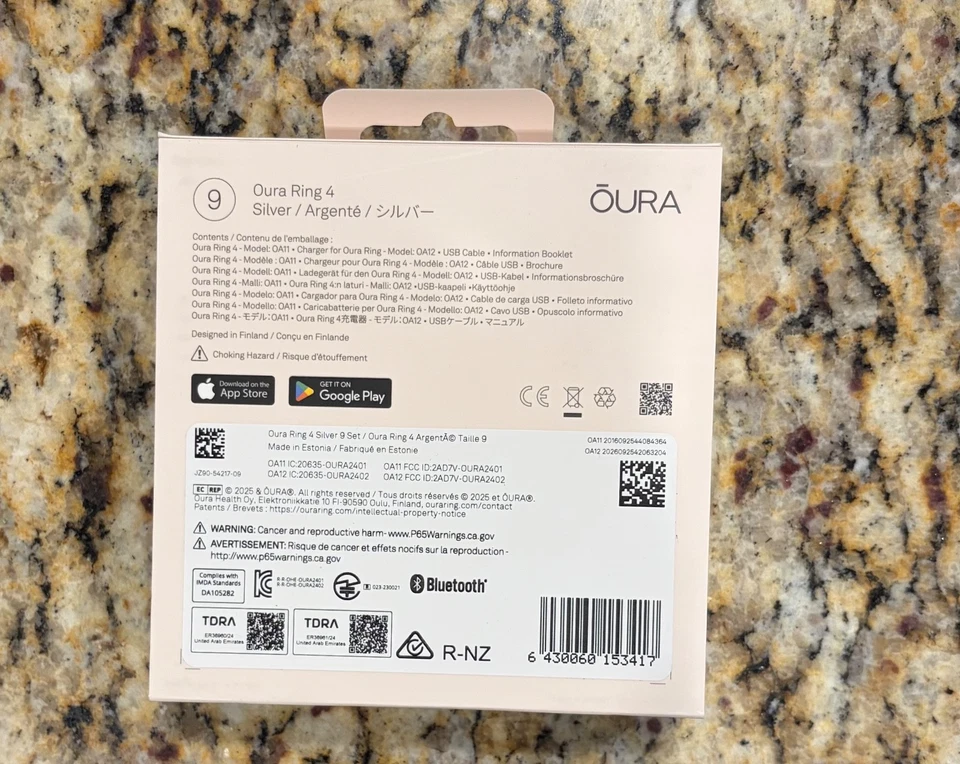 New Oura Ring Gen 4 - Silver Size 9 - NEW SEALED IN BOX - Free Shipping - Image 2 of 2