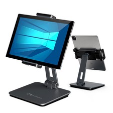 iPad Holder Stand, Heavy Aluminum Alloy MultiAngle Foldable Tablet Stand Hold...