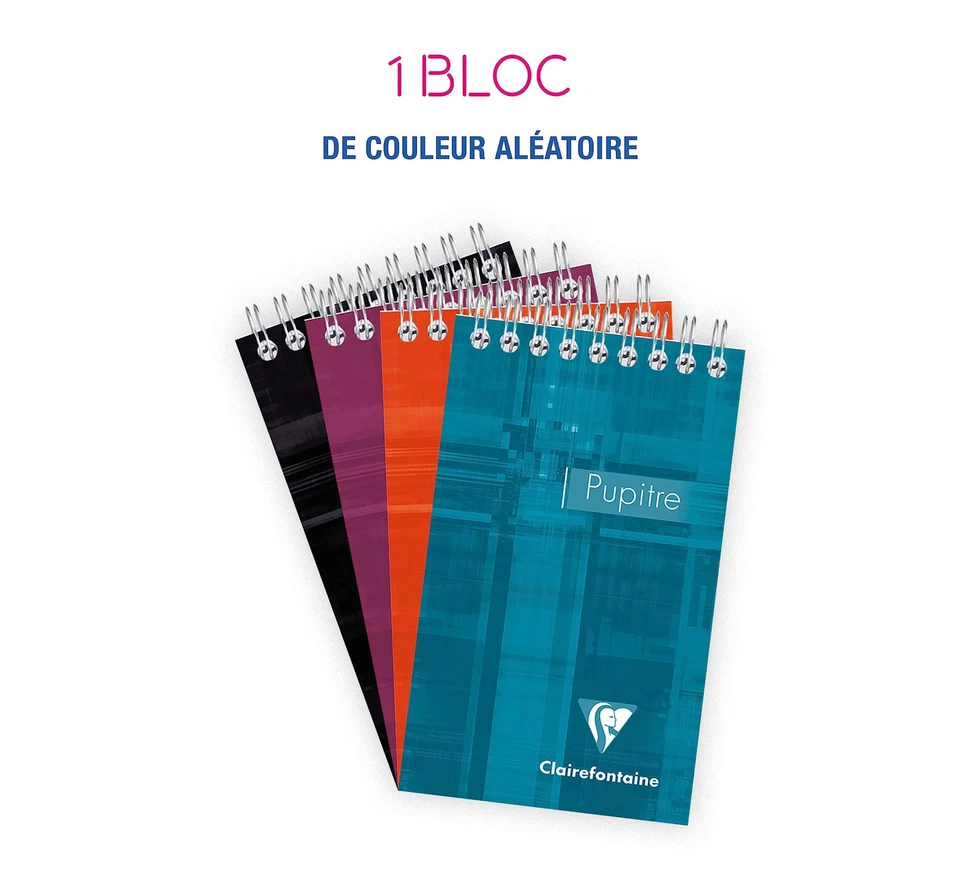 Bloc de notas Clairefontaine Wirebound - Reglado 80 hojas - 3 1/4 x 5/2 - Se vende individualmente Foto 2 de 4