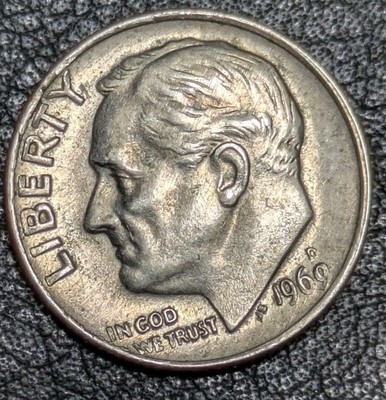 1969-D 10c Dime STRONG BANDS & TORCH Partial Missing Mint Mark DIE